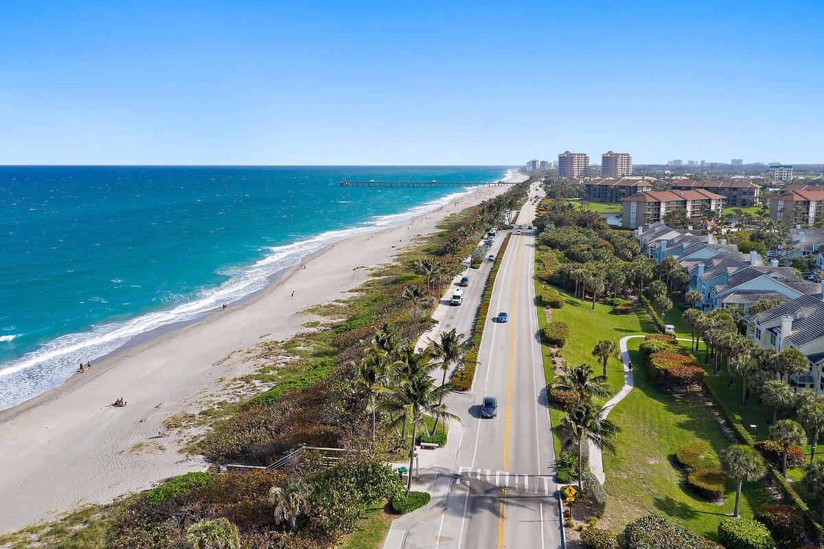 Jupiter Beach and A1A right across from Sea Colony