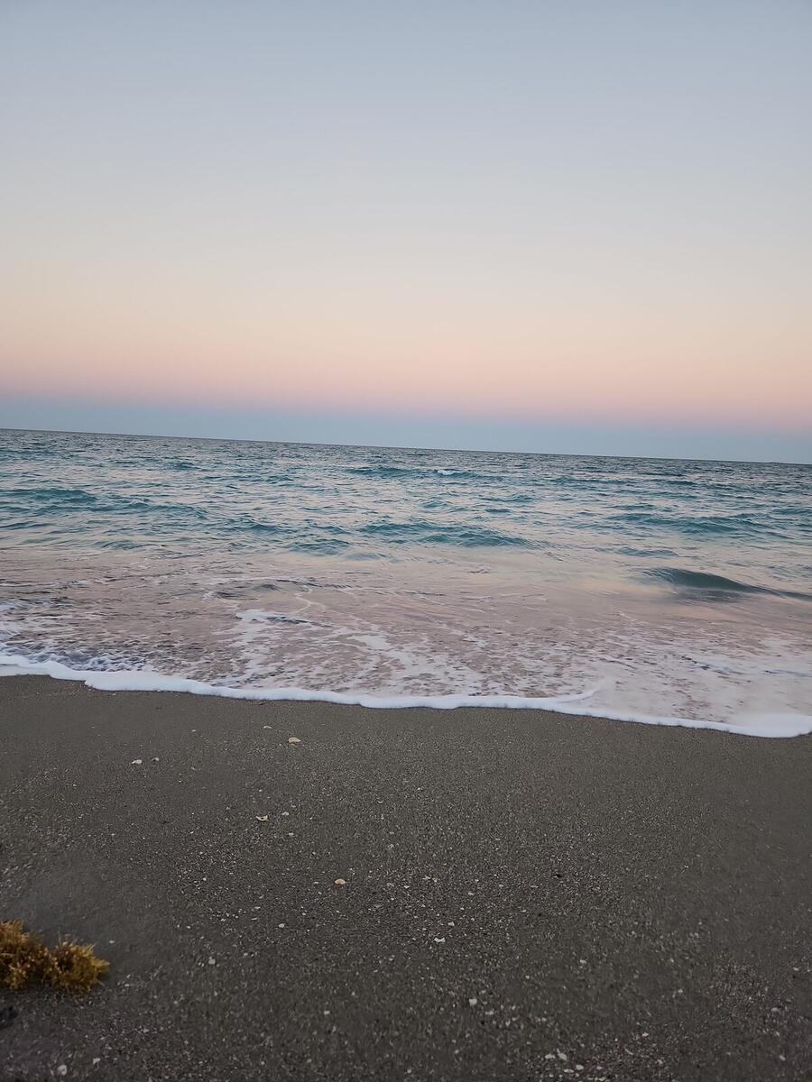 Pastel evening sky over Juno Beach