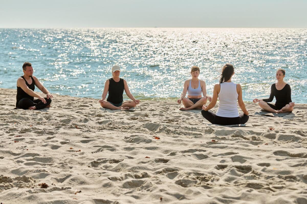 Yoga by the sea near Sea Colony
